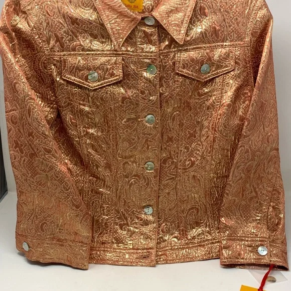 Ruby Rd. Metallic Gold Jacket - Picture 1 of 10